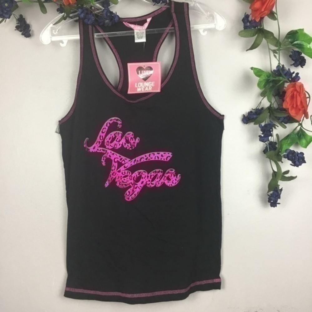 NWT LOVE LOUNGE WEAR Racer Back Top Tank Shirt XL